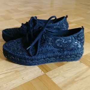 Anthropologie Gaimo espadrilles platform Hand Made in Spain lace shoes size 36EU